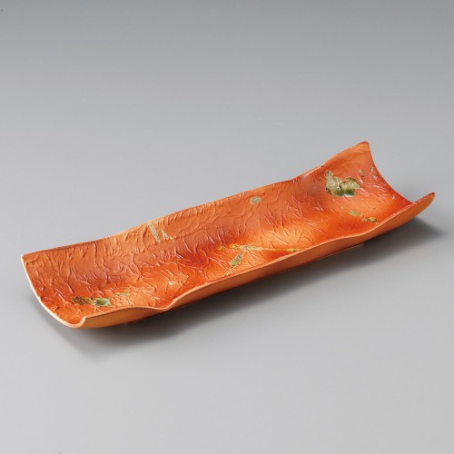 22501-541 焼締和紙長皿|業務用食器カタログ陶里30号