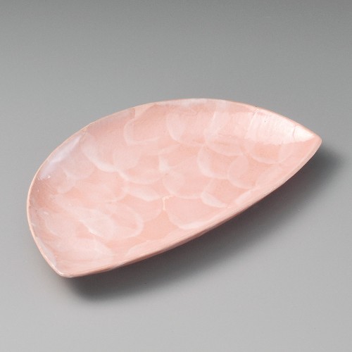 24115-031 桜刷毛半月多用皿|業務用食器カタログ陶里30号