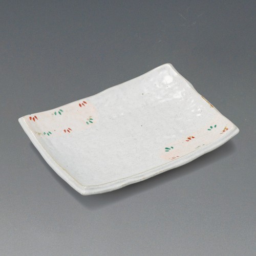25004-411 雪化粧四ツ足焼物皿|業務用食器カタログ陶里30号