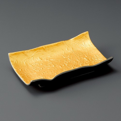 25007-471 和紙雲母金長皿|業務用食器カタログ陶里30号