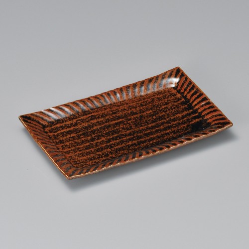 25126-251 窯変令和天目削ぎ焼物皿|業務用食器カタログ陶里30号