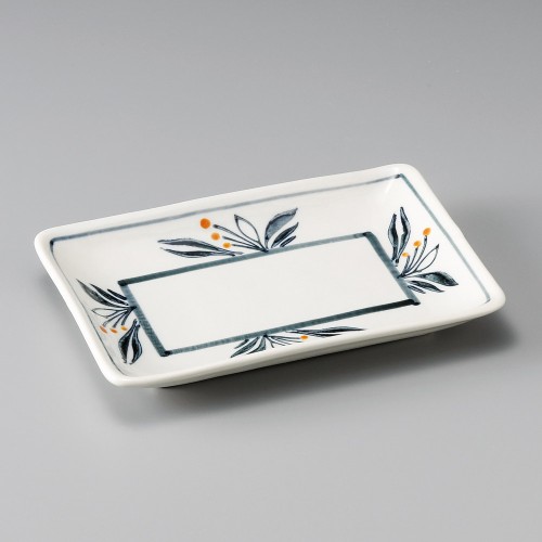 25204-461 布目花絵6.0長角皿|業務用食器カタログ陶里30号