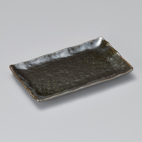 25209-231 黒伊賀串皿(大)|業務用食器カタログ陶里30号