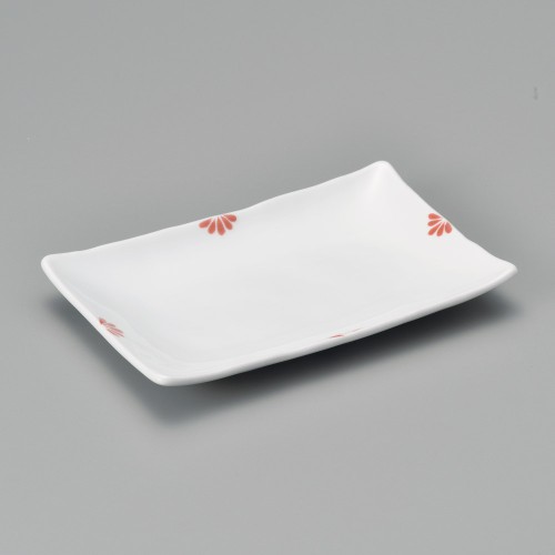 25418-131 小花(赤)焼物皿|業務用食器カタログ陶里30号
