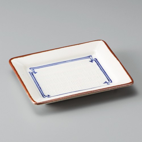 25803-521 灰釉染付焼物皿|業務用食器カタログ陶里30号