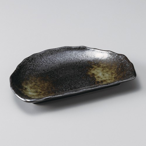25909-671 天目白吹半月皿|業務用食器カタログ陶里30号