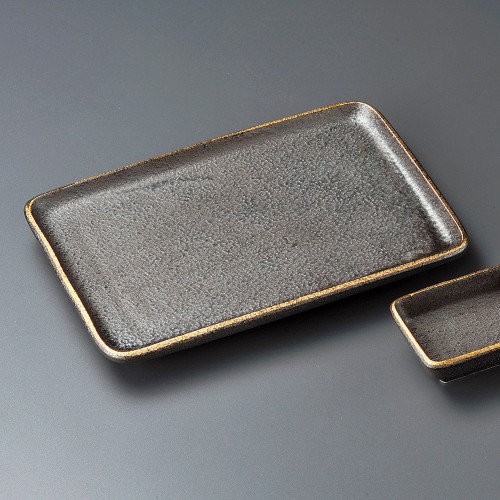 26101-641 いぶし金焼物皿|業務用食器カタログ陶里30号