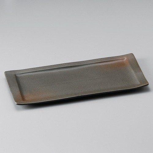 26714-601 備前風回角焼物皿(大)|業務用食器カタログ陶里30号