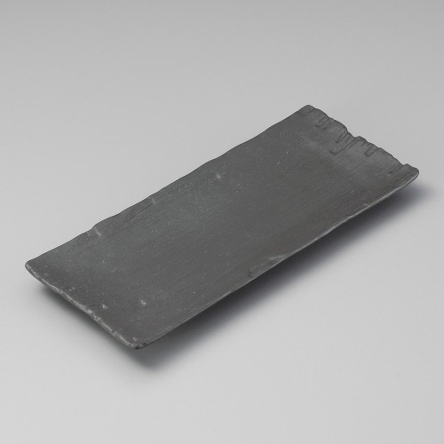27004-251 弥生千筋黒9.0長角皿|業務用食器カタログ陶里30号