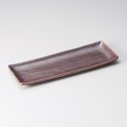 27115-101 茶結晶さんま皿|業務用食器カタログ陶里30号