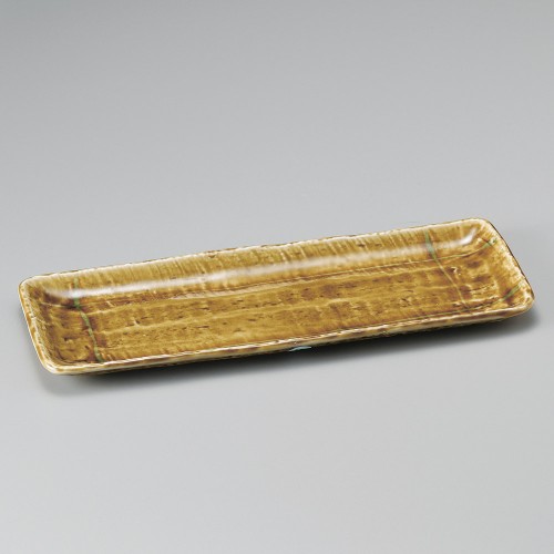 27119-131 格子長皿(織部筋入)|業務用食器カタログ陶里30号
