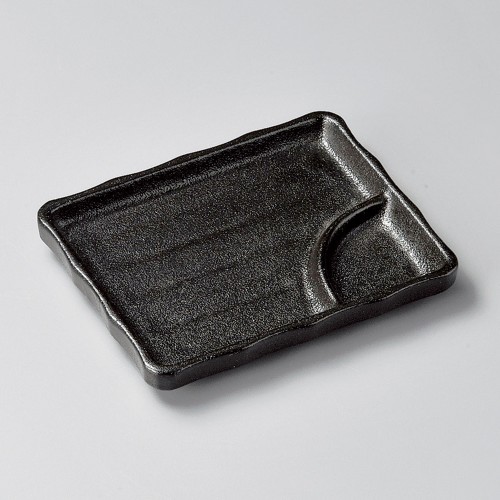 28012-091 瀬戸黒5.5長 仕切皿|業務用食器カタログ陶里30号