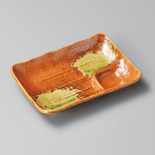 28119-671 伊賀6.0仕切皿|業務用食器カタログ陶里30号
