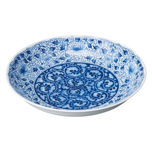 28912-641 濃唐草尺二皿|業務用食器カタログ陶里30号