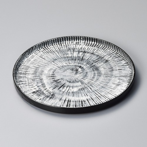 31007-051 銀彩黒7.5切立皿|業務用食器カタログ陶里30号