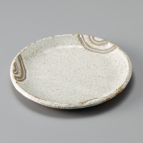 31911-191 粉引木目変り皿|業務用食器カタログ陶里30号