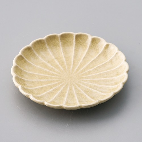 32711-461 黄瀬戸5.0菊花丸取皿|業務用食器カタログ陶里30号