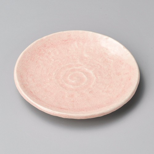 32933-461 ピンク貫入(石目)5.0丸皿|業務用食器カタログ陶里30号