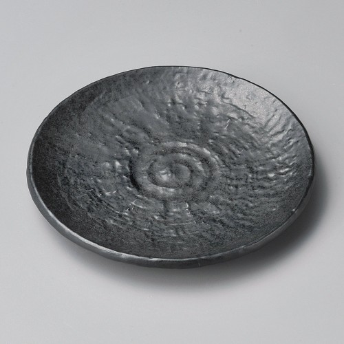 32934-461 ブラックマット(石目)5.0丸皿|業務用食器カタログ陶里30号