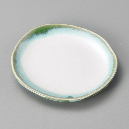 33007-321 淡緑彩5.0丸皿|業務用食器カタログ陶里30号