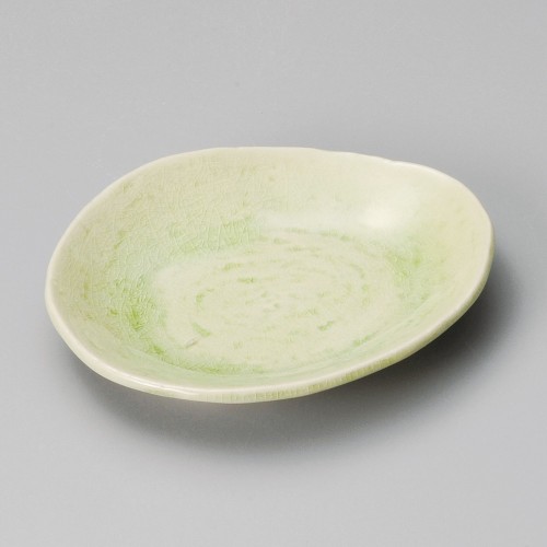 33025-571 ヒワ釉変形皿|業務用食器カタログ陶里30号