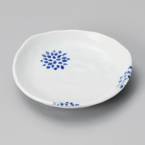 33433-571 江戸小粋変形取り皿 菊花|業務用食器カタログ陶里30号
