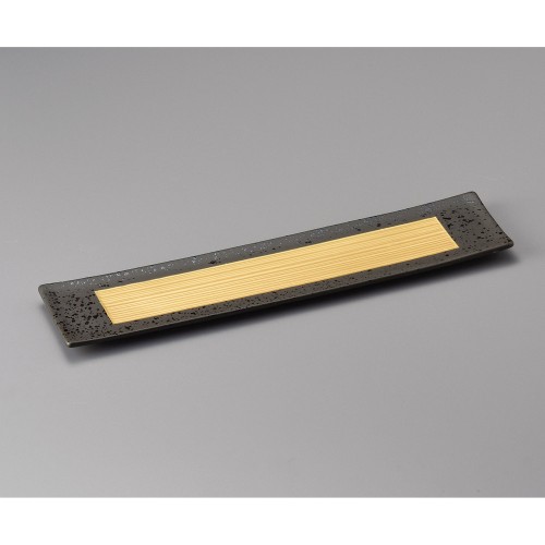 34309-541 金彩筋彫37㎝長皿|業務用食器カタログ陶里30号