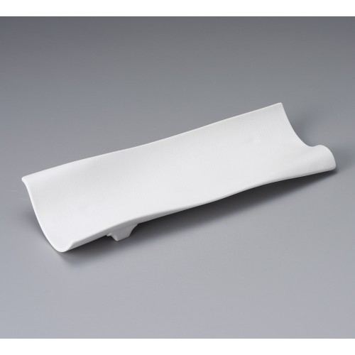 35001-541 白吹ウェーブ12.0長皿|業務用食器カタログ陶里30号