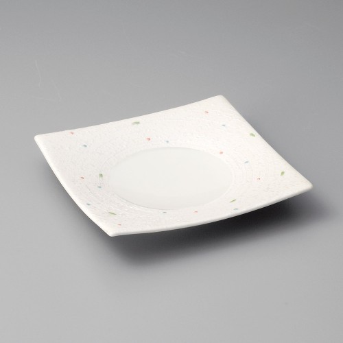 36810-051 カラフル点紋正角皿|業務用食器カタログ陶里30号