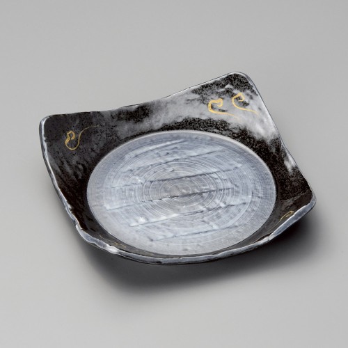 37001-511 南蛮銀彩四方皿(中)|業務用食器カタログ陶里30号