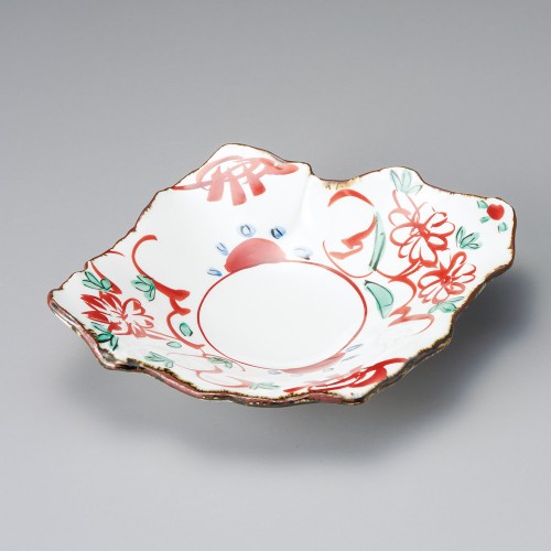 38202-131 赤絵花紋盛鉢|業務用食器カタログ陶里30号