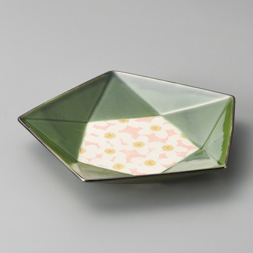 39215-161 平安桜五角盛皿|業務用食器カタログ陶里30号