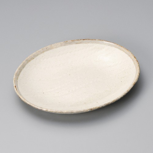 39510-631 白唐津縄目楕円深皿|業務用食器カタログ陶里30号