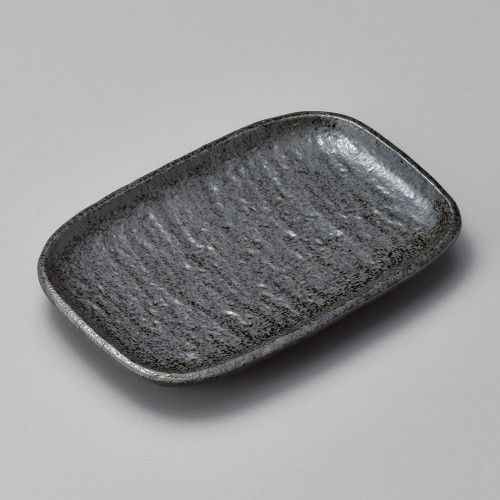 40219-191 黒結晶6.0小判皿|業務用食器カタログ陶里30号