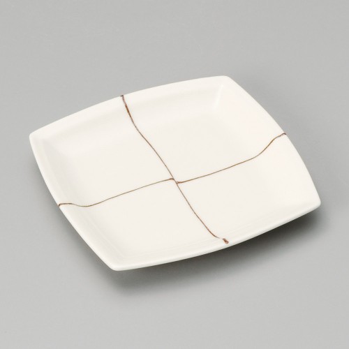 40724-131 茶ライン銘々皿|業務用食器カタログ陶里30号