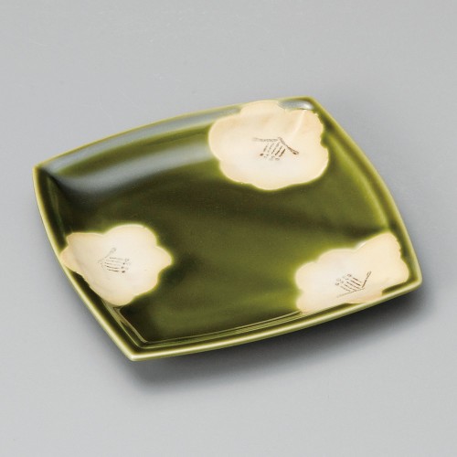 40906-131 織部椿銘々皿|業務用食器カタログ陶里30号