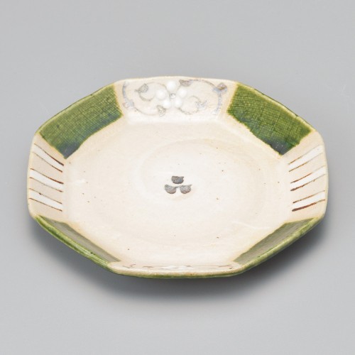 41101-141 志野織部 八角取皿 唐草絵|業務用食器カタログ陶里30号