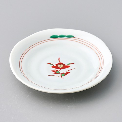 41710-281 赤絵花3.0皿|業務用食器カタログ陶里30号