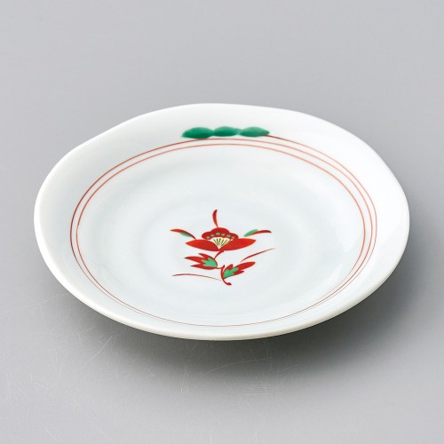41711-281 赤絵花3.5皿|業務用食器カタログ陶里30号