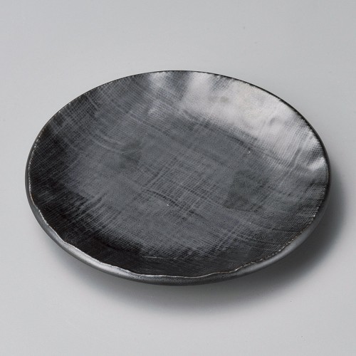 41859-541 黒マットカヤメ4.0皿|業務用食器カタログ陶里30号