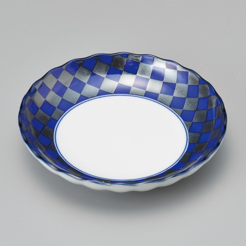 41866-491 藍銀彩3.5皿|業務用食器カタログ陶里30号