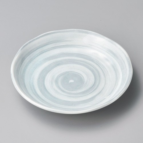 41929-021 花型グレー巻3.5皿|業務用食器カタログ陶里30号