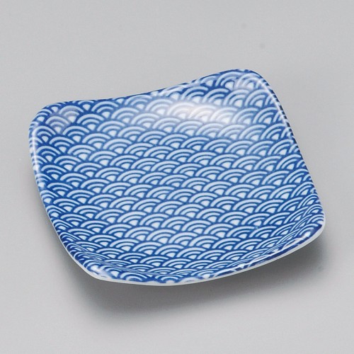42137-461 青海波正角3.0皿|業務用食器カタログ陶里30号