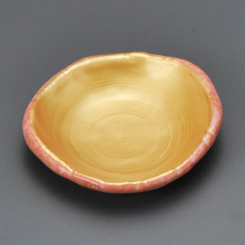 42217-291 赤楽金彩小皿|業務用食器カタログ陶里30号