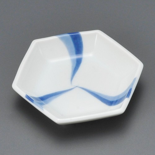42223-291 ネジ十草六角小皿|業務用食器カタログ陶里30号