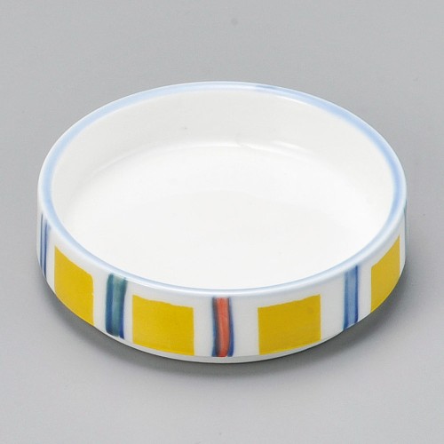 42309-461 黄だみ十草切立丸小皿|業務用食器カタログ陶里30号