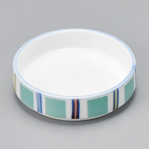 42312-461 グリンだみ十草切立丸小皿|業務用食器カタログ陶里30号