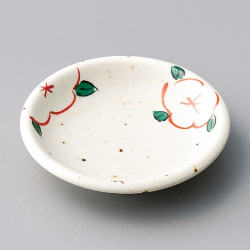 42328-321 白イラボ赤絵花3.0玉渕皿|業務用食器カタログ陶里30号