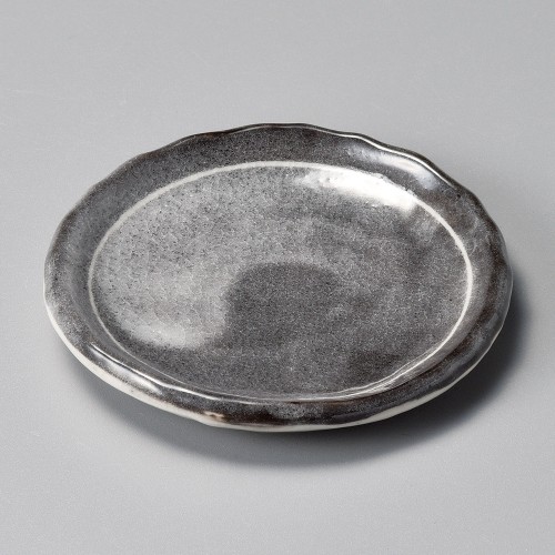 42635-151 ネズミ志野3.0丸小皿|業務用食器カタログ陶里30号
