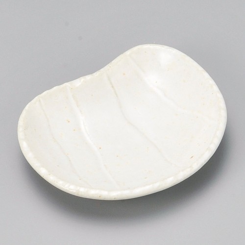 42809-631 白釉ソラ豆型小皿|業務用食器カタログ陶里30号